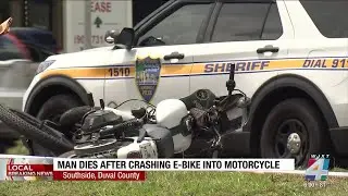 Man dies after crashing e-bike into motorcycle near Jacksonville’s Southside, police say