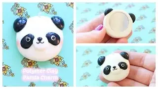 DIY Polymer Clay Panda Mirror Charm Tutorial
