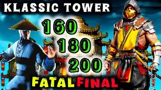 FATAL KLASSIC TOWER🔥FINAL🔥Boss Battles 200,180 & 160 Fight + Rewards MK Mobile 2025