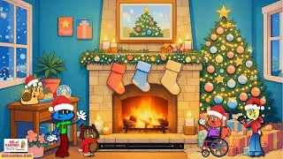 Ms. Sabrina Yule Log Fireplace Christmas Relaxing Music
