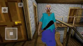 GRANNY GAME HORROR ESCAPING GAMEPLAY!GRANNY MINECRAFT HOUSE BUT NOT ESCAPING 