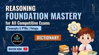 Dictionary | Reasoning Foundation Mastery | Concepts & PYQs | Telugu | All Competitive Exams