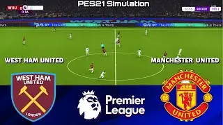 West Ham United vs Manchester United - Premier League 2025/26 | PES 21 Simulation