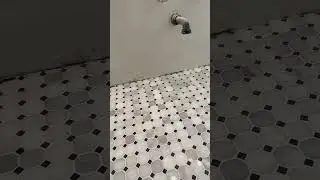 Arctic white grout down ! Now for trim and install fixtures.