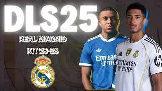 REAL MADRID DLS Kits 2026 &ndash; Dream League Soccer 2026 Kits 🤍 💙 #DLS25 #DLS2025 #dreamleaguesoccer2025