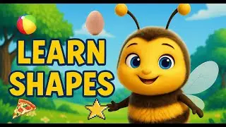 Shapes All Around – with Buzzy the Bee 🐝 | Learn Shapes for Kids | Fun Preschool Learning Video