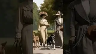 Dog Walk Fashion in 1910's