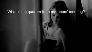 What is the quorum for a members' meeting?