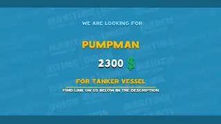 Pumpman with salary 2300 USD for Chemical Tanker | Maritime Union #Shorts