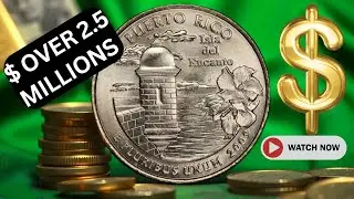 Редкая ли у вас монета в 25 центов Пуэрто-Рико 2009 года? Вот сколько она может стоить! Ошибка мо...