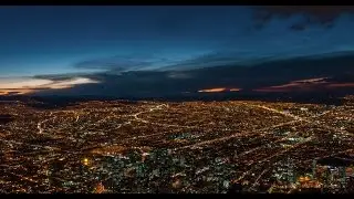 4K Time lapse of sunset over Bogota, Colombia