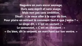 L'ours, le sansonnet, le serpent et le singe - Antoine-Vincent Arnault lu par Yvon Jean