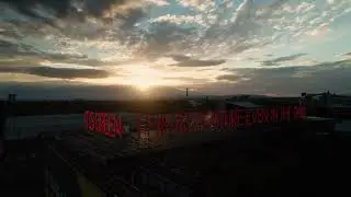 🏴󠁧󠁢󠁳󠁣󠁴󠁿🔴5K Sunset flare over COP26 Neon sign Glasgow Scotland 4K