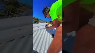 corrugated metal roof installation process #shorts