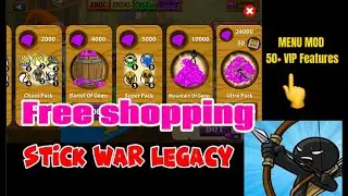 Stick War Legacy MENU MOD 50+ VIP Features, Buy All $0