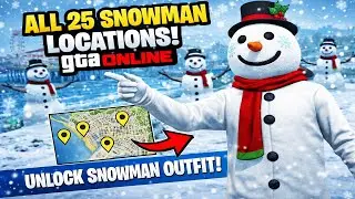 All 25 Snowman Locations in GTA Online (Unlock Snowman Outfit)