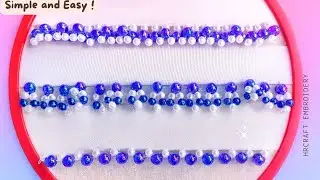 3 Pearl Bead Embroidery Designs for Garment Edges | Easy Tutorials