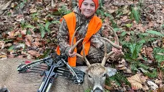 HUGE 6 Point Buck!! WILDEST post shot deer crash we have ever seen! Collins Buck 2025
