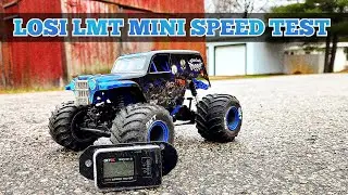 losi 1/18 lmt mini GPS SPEED TEST