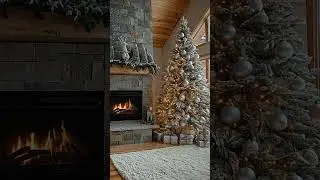 Cozy winter atmosphere in a country Christmas house. #relax #fireplace #cozy #christmas #winter