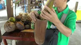 Thailand-Making coconut sugar