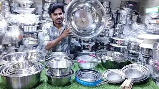 জানুন স্টেইনলেস স্টিলের বিভিন্ন সাইজ ও ডিজাইনের বোল,স্ট্রেইনার/ঝালি বোল ও গুড়ি চালনির দাম😍Homemaker