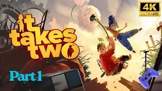 It Takes Two PS5 Walkthrough Part 1 | Rose&rsquo;s Room & Space Stage | 4K 60FPS Co-Op Adventure