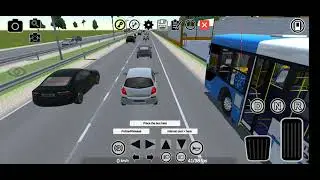 LONG BUS DRIVING WITH HEAVY TRAFFIC ON HIGHWAY AND WITH LIGHT PASSENGERS 1 HOUR TO 2 HOURS