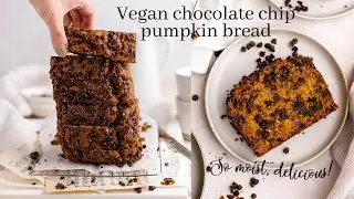 Vegan chocolate chip pumpkin bread recipe - super moist! | The Chestnut Bakery