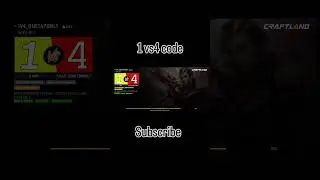 1 vs 4 craftland map code #free fire #craftland map