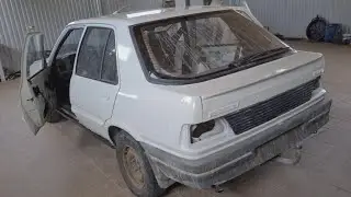 final restoration Peugeot 309 part 4 (interior cleaning assembly and starting)