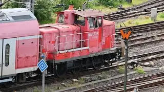 🚆 Rangierlok DB 363 113-2 ex DB V60 im Kiel-Hbf mit einem Dosto der DB Regio beim Rangierdienst / 4K