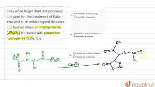 Tartar emetic (potassium antimony tartrate) is used as an emitic in small does while