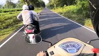 scooty ride with friends till dudhia...