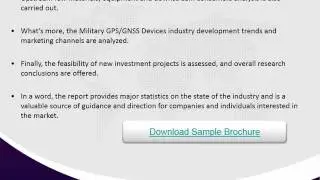 Global Military GPS/GNSS Devices Market global industry trends, share, demand & forecast