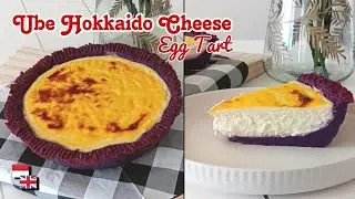 The Soft Melt-in-your-mouth Creamy Ube Hokkaido Cheese Egg Tart Recipe!