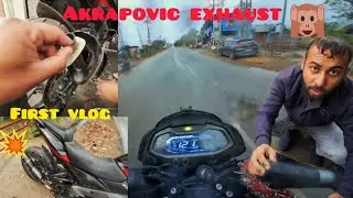 Ns200 after installing akrapovic exhaust😱 #ns200 #exhaust #viral #rider #vlog #trending #speed #life