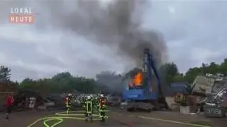 LHTV Feuer auf Recyclinghof in Schwarmstedt