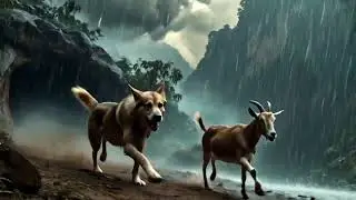 Dog 🐕 and goat 🐐 ki jungle ki dosti 💯#video #viral #youtubevideo 
