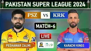 PSL 2024 LIVE: PESHAWAR ZALMI vs KARACHI KINGS MATCH 6 LIVE SCORES | PZ vs KK LIVE MATCH | PZ BAT