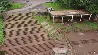 Raw drone footage of goodbye by school students (Copyright &copy;️ free)