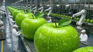See How It's Done: Inside the Green Apple Factory: From Sour Apples to Juice, Dried & Pie Explained!