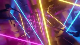 2 Hours 4K I Disco Neon Tunnel I  I INFINITE LOOP I Relaxing Screensaver