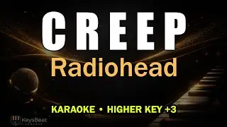 Radiohead – Creep | Female Key Karaoke | Acoustic Piano, Drum & Bass