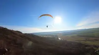 First paragliding flight in Laucha