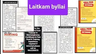 Laitkam byllai - Job vacancies: office assistant, Chowkidar, Manager, Translators, Social media,..