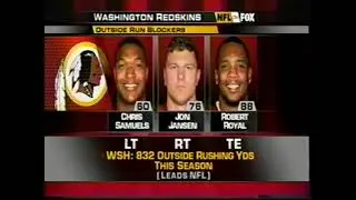 Washington Redskins New York Giants Portis throws TD pass! December 2005