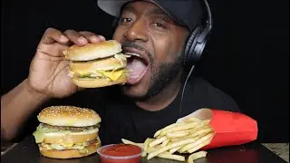 BIG MAC & FRENCH FRIES MUKBANG (NO TALKING) TCEATS