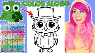 Color a St. Patrick's Day Owl With Me | COLOR ALONG WITH KIMMI
