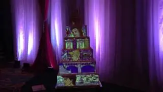 Projection wedding cake showcased at the Disney Fairytale Wedding Showcase